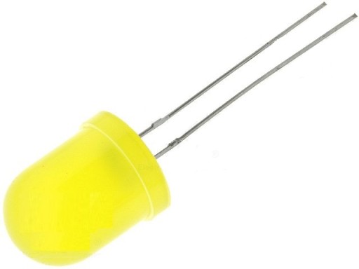 10x dioda LED 10mm - żółta - dyfuzyjna