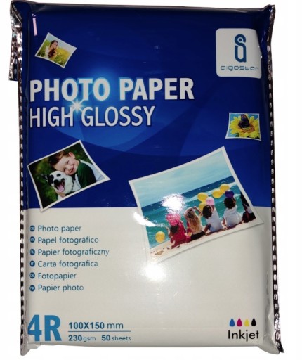 Papier PHOTO Fotograficzny 10X15 ; 50 szt 230g HIGH GLOSSY