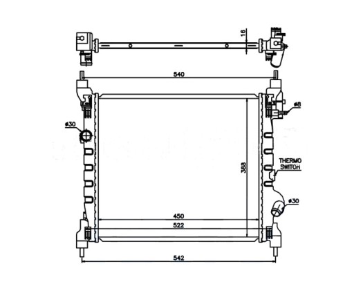 РАДИАТОР CHEVROLET SPARK (M300) 10- 96676341