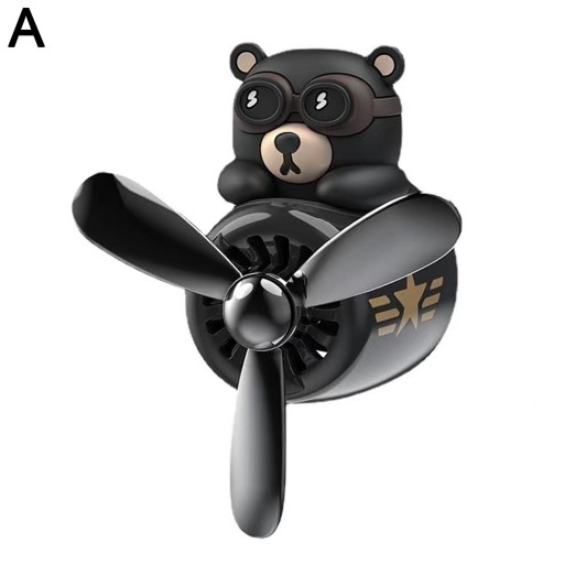 72km Car Air Freshener Bear Rotating Propeller Car
