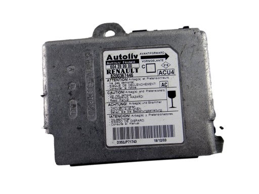 module SENSOR airbag RENAULT SCENIC II 604 28 99 00
