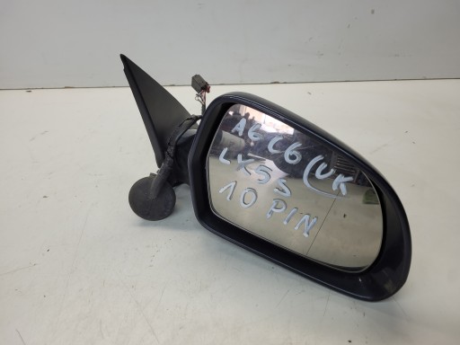 mirror right front AUDI A6 C6 LIFT LX5S 10-PIN UK