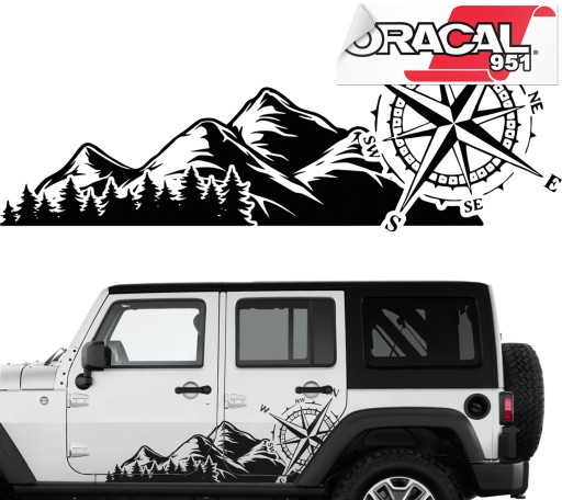 НАКЛЕЙКА ДЛЯ АВТОМОБІЛЯ ЛІС ДЕРЕВА OFFROAD 45X145 951