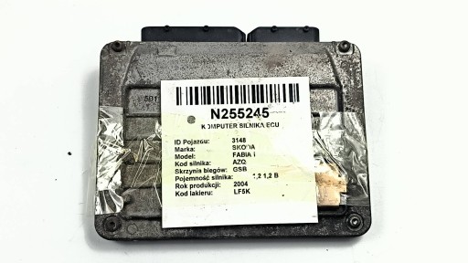 computer of the engine ECU 03E906033F 1.2 SKODA FABIA and