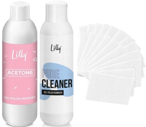 LILLY ACETÓN + CLEANER + VATOVÉ TAMPÓNY SADA 500 ML