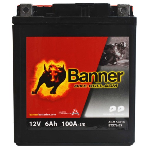 БАНЕР AGM YTX7L-BS 50614 12V 6AH 100A