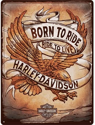 Табличка Harley-Davidson Born - 30x40 Nostalgic