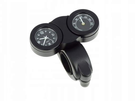 00-29710CZARNY - МОТОЦИКЛ ПОДВІЙНИЙ ТЕРМОМЕТР ГОДИННИК-МОТОЦИКЛ