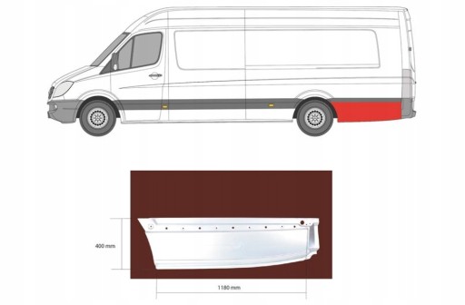 3547607 - Ремонт крила заднього лівого MERCEDES SPRINTER 06-