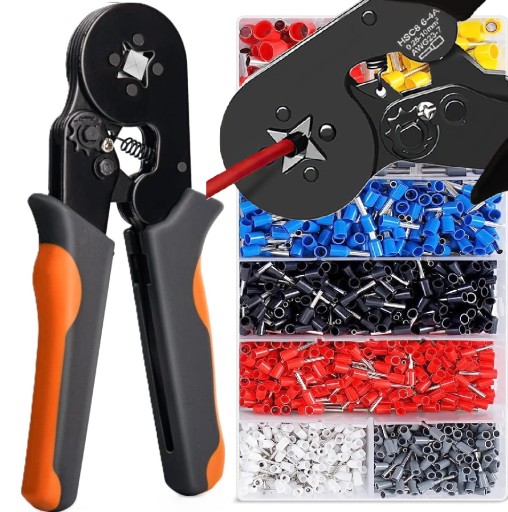 ПРЕС-ОБЖИМУВАЛЬНА МАШИНА ДЛЯ КОНЕКТОРІВ, КІНЦЕВИХ ГІЛЬЗ КАБЕЛЮ НАБІР 1200 ШТ.