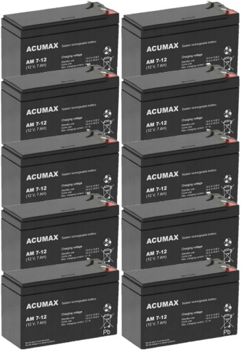 БАТАРЕИ TBC7 КОМПЛЕКТ АККУМУЛЯТОРОВ ДЛЯ ИБП APC EATON POWERWALKER 10x AM 7-12