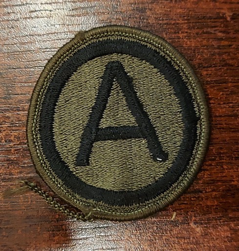 Нарукавний знак ЦЕНТРАЛЬНОЇ АРМІЇ США - зелений - Be
