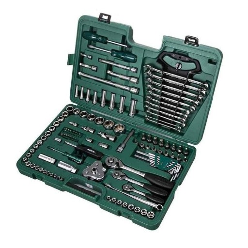 Набор из 122 инструментов. Торцевые ключи SATA 1/4 дюйма, 3/8 дюйма, 1/2 дюйма, метрические и дюймовые.