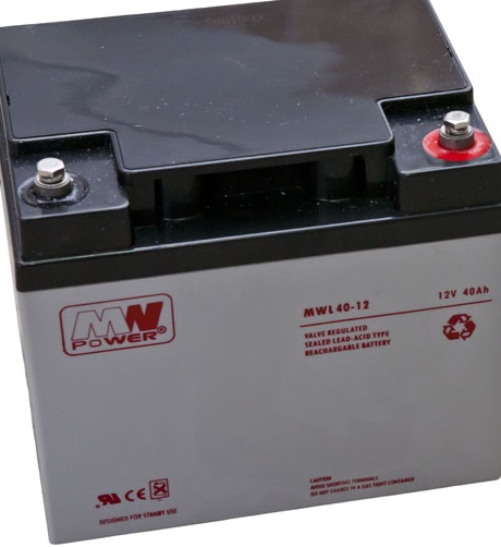 Акумуляторна батарея agm vrla mw power mwl 40ah 12v mwl40 mwl40-12 ups сигналізація