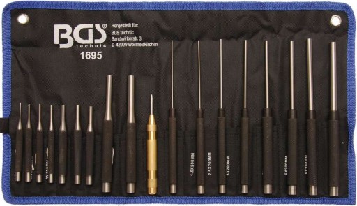 ЦИЛІНДРИЧНІ ПРОБІЙНИКИ 1,5-9,5 ММ.18ЕЛ. 1695 р.