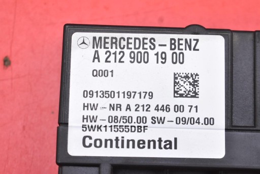 control unit POMPY of the fuel A2129001900 MERCEDES E-KLASA W212 2.2 CDI 170 KM 09