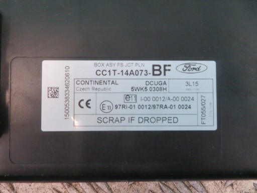 comfort control unit FORD TRANSIT MK7 CC1T-14A073-BF