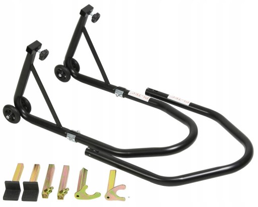 ПОДСТАВКА ДЛЯ МОТОЦИКЛА 340 кг, КОМБО ЗАДНЯЯ/ПЕРЕДНЯЯ, 3 НАБОРА ПЕРЕХОДНИКОВ