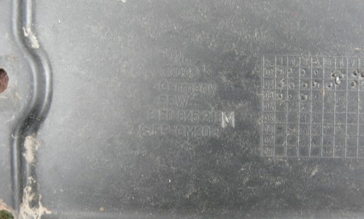 blende abdeckung unterfahrschutz rechts rechts heck AUDI A4 B6 B7