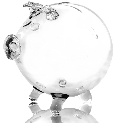 Красива велика безбарвна скляна скарбничка