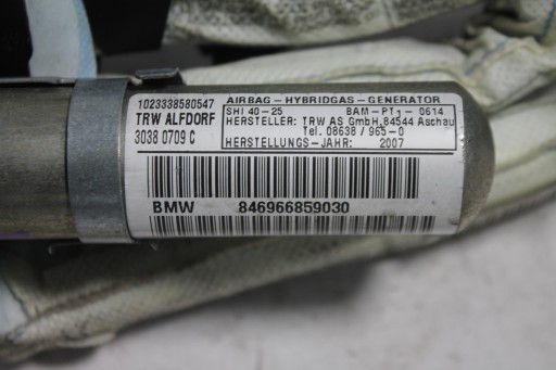 AIRBAG DACHVORHANG AIRBAG LINKS BMW 3 E91 04-08
