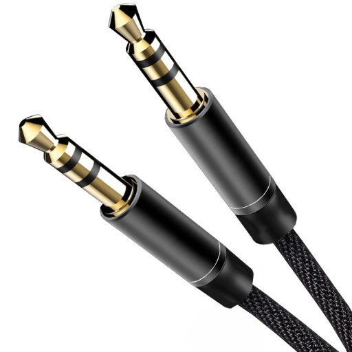 ZOSILNENÝ AUDIO KÁBEL NYLON AUX MINI JACK 3,5MM