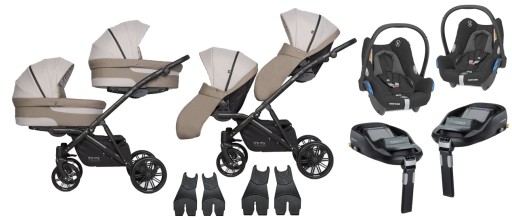 ВІЗОК ДВІННИЙ RIKO TEAM 4IN1|CAPPUCINO| 