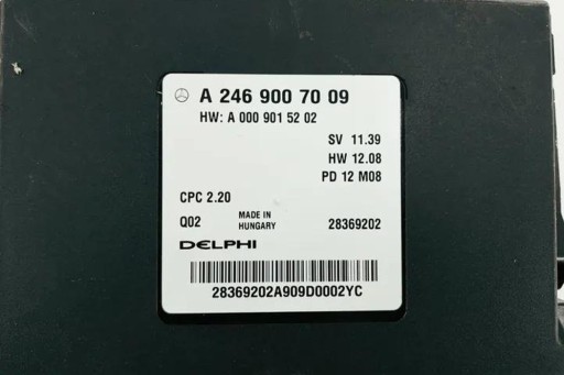 Модуль pdc mercedes-benz b (w246, w242) 2469007009 1.6l бензин 90kw 2011 р.в.