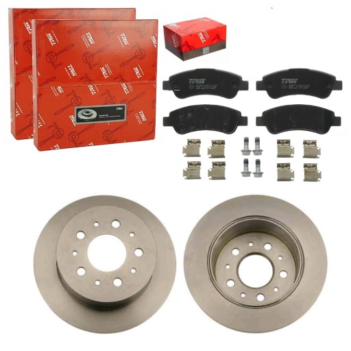 DF4770 - TRW ДИСКИ + КОЛОДКИ ЗАДНІ PEUGEOT BOXER 2.2 / 3.0 2006-