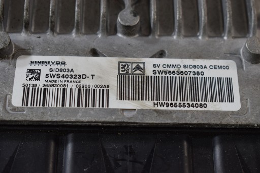 computer control unit * CITROEN PEUGEOT 5WS40323D-T
