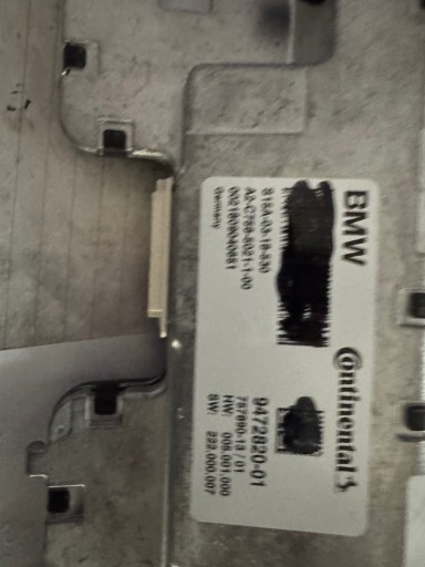 320761 - Модуль контроллера камеры bmw g11 kafas 9472820