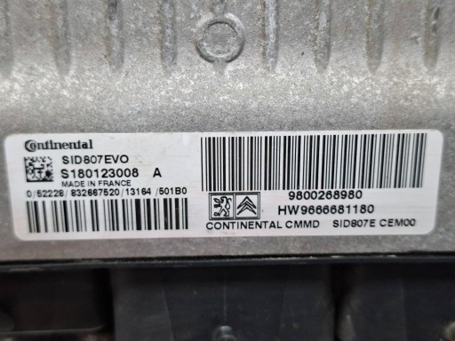 control unit engine S180123008A 9800268980 9666681180 Citroen Peugeot 1.6 EHDI