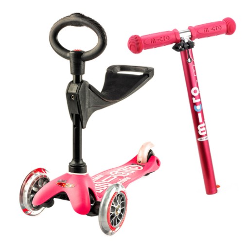 Рожевий скутер Deluxe Mini Micro 3in1