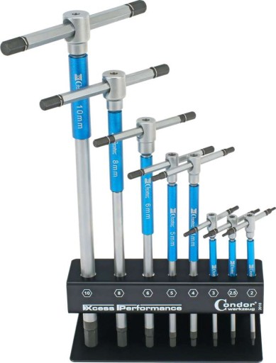 Шестигранные ключи 2-10 мм Т-образного типа, 8 шт. Кондор