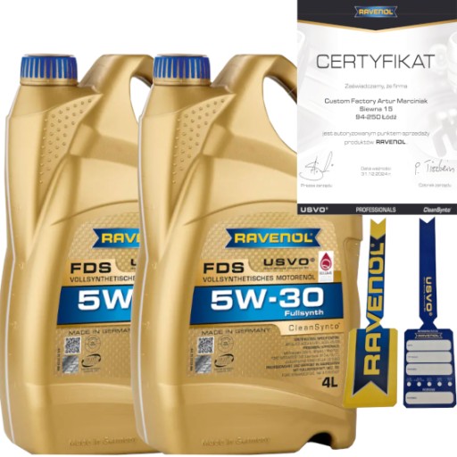 RAVENOL FDS 5W30 8L A5/B5 FORD WSS-M2C913-D RN0700 + ПОДВЕСКА