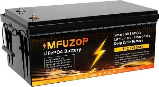 Акумуляторна батарея 12v 300ah bms photovoltaics, що не потребує обслуговування