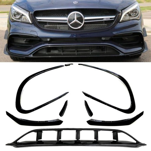 MERCEDES CLA W117 СПОЙЛЕР НА БАМПЕР, ГЛЯНЦЬ