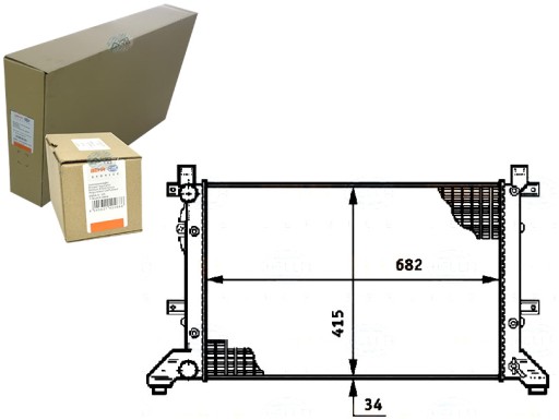 8MK 376 - РАДИАТОР VW LT 96- 2.5 2.8TDI BEHR HELLA