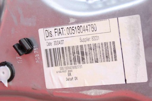 window regulator right rear part 00518044780 FIAT CROMA 2 II 05-08
