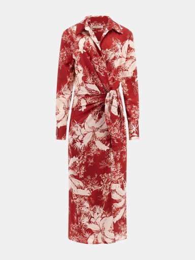 GUESS Midi kvetinové šaty print XL