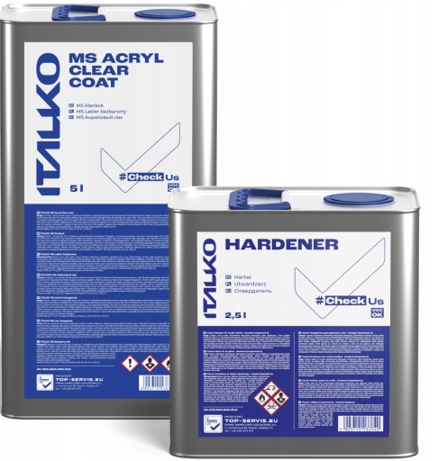 НАБОР ПРОЗРАЧНОГО ПОКРЫТИЯ MS ITALKO 5Л + ОТВЕРДИТЕЛЬ 2,5Л