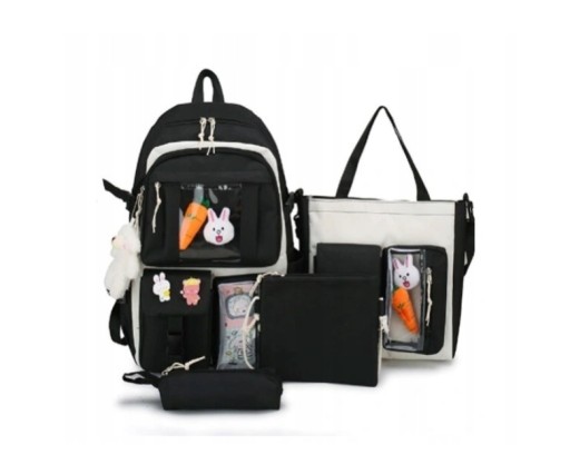 Рюкзак шкільний на багато відділень K\u0026M чорний, Відтінки коричневого та бежевого, Різнокольоровий