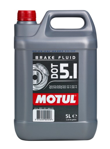 ТОРМОЗНАЯ ЖИДКОСТЬ MOTUL BRAKE FLUID DOT 5.1 5L SAE:J1703, ISO:4925 5L MOTUL