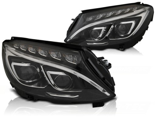 LPMEE1 - ЛАМПИ ПЕРЕДНІ ДХО LED ЧОРНІ для MERCEDES W205 C-CLASS 14-18