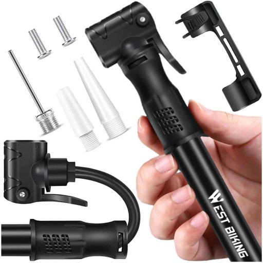 Міні-алюмінієвий ручний насос Alogy 100psi чорний