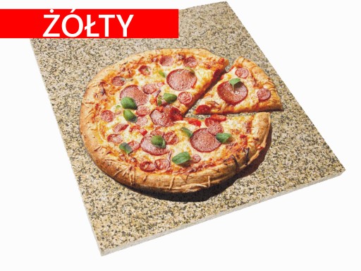 Kameň na pizzu 36x38 MEDOVÁ ŽLTÁ do rúry a grilu prírodná varná doska