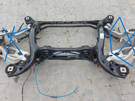 Audi Q8 E-TRON SUV 4KE subframe sider axle beam springing rear part rear 4ke505235r
