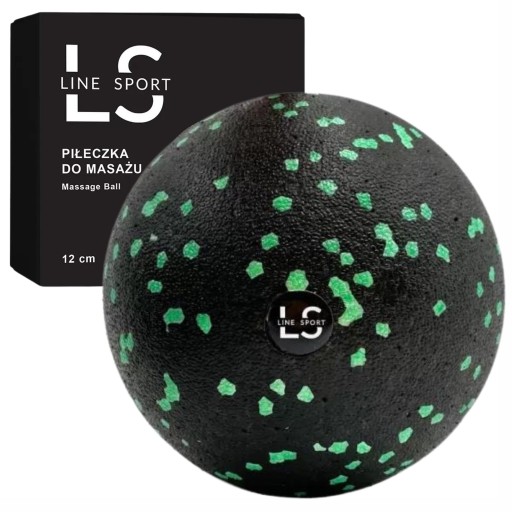 М'яч гладкий Line Sport 12 см х 12 см чорний, зелений