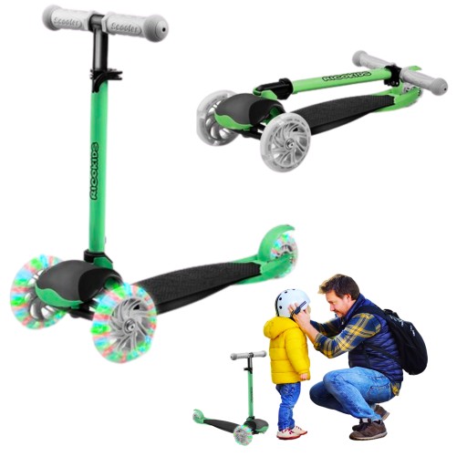 СКУТЕР ДИТЯЧИЙ триколісний світлодіодний самокат