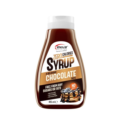Syrop Genius Nutrition Syrup 425ml Czekoladowy Bez Kalorii Tłuszczu Cukru